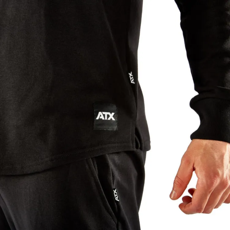Pull d'entraînement ATX de couleur noir avec coupe régulière et col rond - Style sportswear