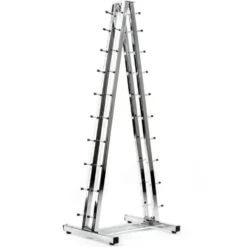 Pyramide de stockage pour 10 paires d'haltères hexagonaux ou chromés