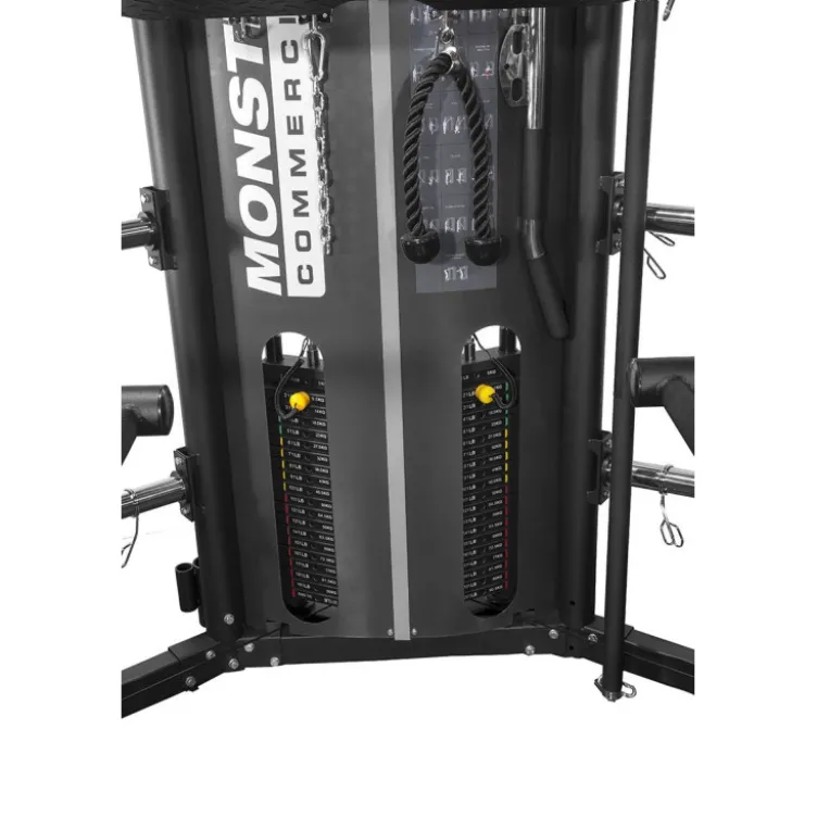 Rack à charge guidée 90,5 kg avec poulie double et barre guidée - Monster G12 Force USA
