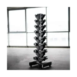 Rack complet de musculation avec 8 paires d'haltères rond en acier de 1 à 8 kg - Espace sportif professionnel