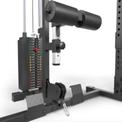 Rack de musculation ATX série 500 compact 198 cm de hauteur avec poulie à colonne de poids 100 kg