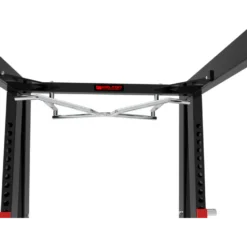 Rack de musculation avec crochets de sécurité et reposes barres pour les espaces sportifs des forces de l'ordre et associations