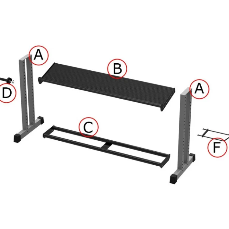 Rack de rangement ATX modulable pour accessoires de musculation et de cross-training - Construction sur commande