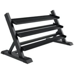 Rack de rangement à 3 niveaux pour 14 paires d'haltères - 2,5 à 35 kg