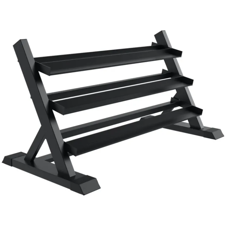 Rack de rangement à 3 niveaux pour 14 paires d'haltères - 2,5 à 35 kg