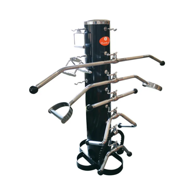 Rack de rangement pour accessoires de tirage avec 11 crochets pour home gym