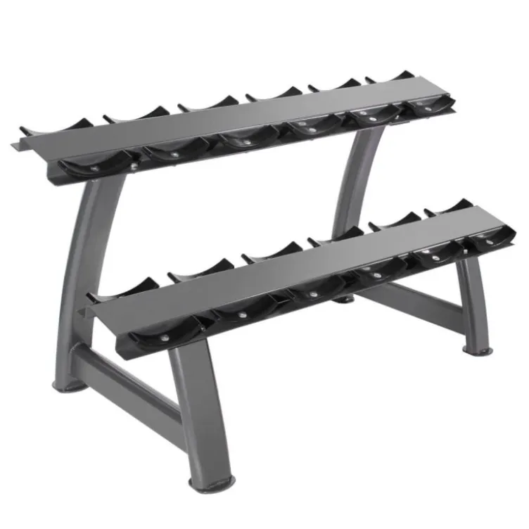 Rack de rangement pour haltères ronds sur 2 étages - Titanium Strength 6RDR - Capacité 6 paires