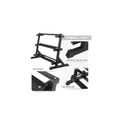 Rack de rangement pour haltères à 3 étages et capacité de charge 200 kg