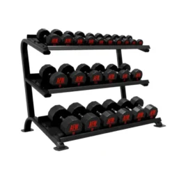Rack de rangement pour haltères hexagonaux - 3 hauteurs