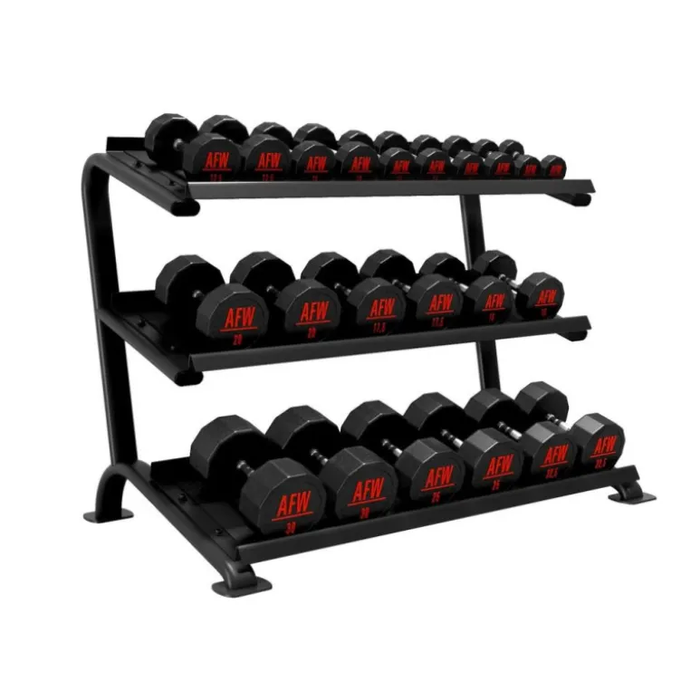 Rack de rangement pour haltères hexagonaux - 3 hauteurs