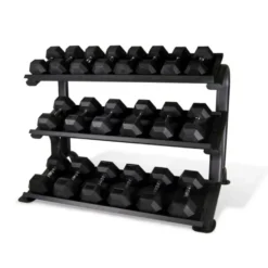 Rack de rangement pour haltères hexagonaux - 3 hauteurs