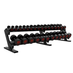 Rack de rangement pour 16 paires d'haltères avec 2 hauteurs de 3 m