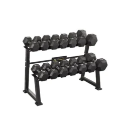 Rack de rangement professionnel pour haltères sur 2 niveaux capacité 500 kg
