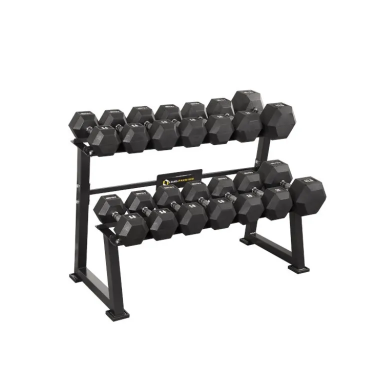 Rack de rangement professionnel pour haltères sur 2 niveaux capacité 500 kg