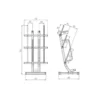 Rack de rangement vertical avec barres x 10 et disques de poids x60 - MAX 280 kg