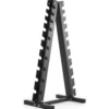 Rack de stockage ATX professionnel pyramidal pour 10 paires d'haltères hexagonaux ou chromés