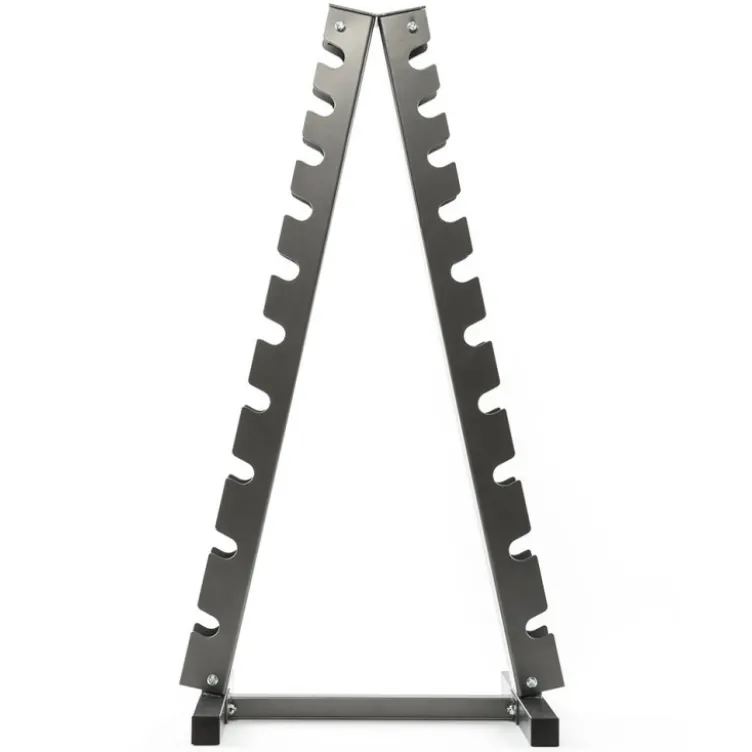 Rack de stockage ATX professionnel pyramidal pour 10 paires d'haltères hexagonaux ou chromés