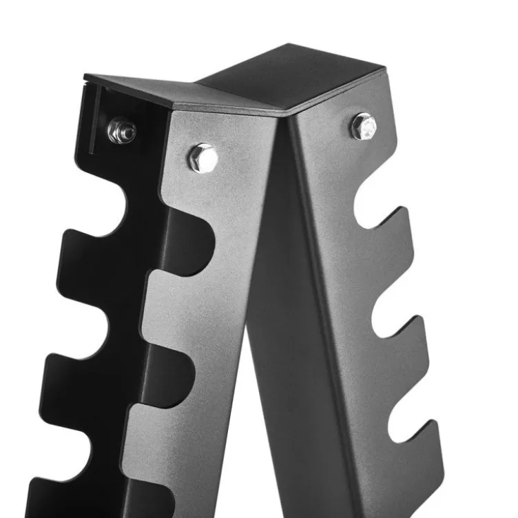 Rack de stockage ATX professionnel pyramidal pour 10 paires d'haltères hexagonaux ou chromés