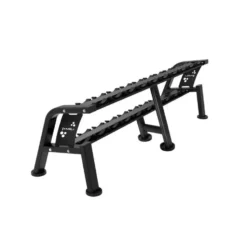 Rack de stockage horizontal pour haltères ronds sur 2 étages - Capacité 10 paires