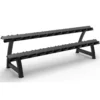 Rack de stockage pour 12 paires d'haltères avec berceaux en caoutchouc Titanium Strength 12RDR