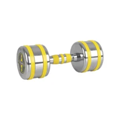 Rack d'haltères de musculation chromés ronds avec design original - 2 kg à 12 kg