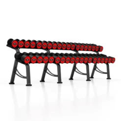 Rack d'haltères professionnel complet avec paires d'haltères de 5 à 50 kg