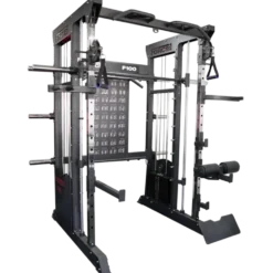 Rack polyvalent Force USA F100 V2 avec 200 kilos de plaques de poids et accessoires de training