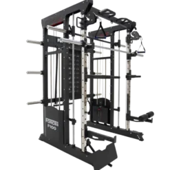 Rack polyvalent Force USA F100 V2 avec 200 kilos de plaques de poids et accessoires de training