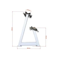 Rack professionnel avec emplacements individuels 5 à 20 paires d'haltères