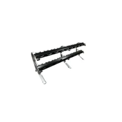 Rack professionnel pour 10 paires d'haltères avec supports individuels fixes double niveau