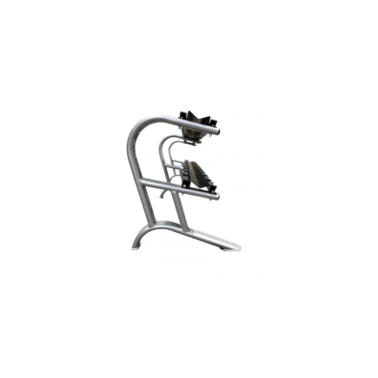 Rack professionnel pour 10 paires d'haltères avec supports individuels fixes double niveau