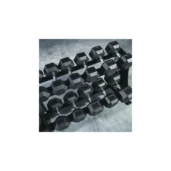 Rack professionnel pour 20 paires d'haltères double niveau pour salles de musculation