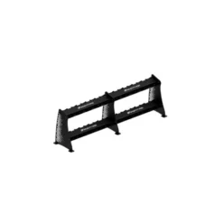 Rack professionnel pour 20 paires d'haltères double niveau pour salles de musculation