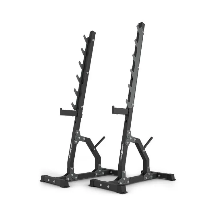 Rack repose-barre multi-niveaux pour exercices de musculation - Charge maximale 300 kg