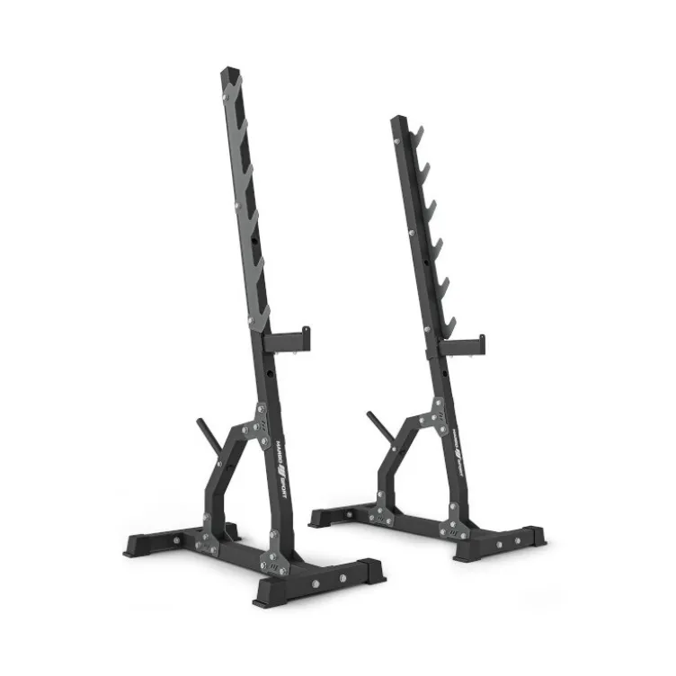 Rack repose-barre multi-niveaux pour exercices de musculation - Charge maximale 300 kg