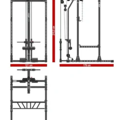 Rack à squat ATX professionnel série 600 215 cm avec poulies à charge libre et rouleau de blocage
