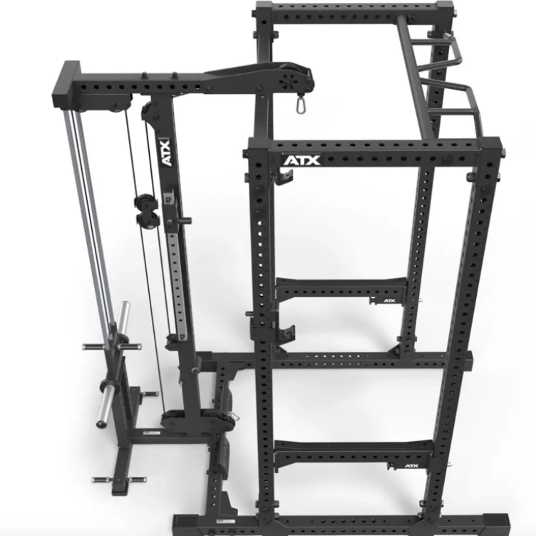 Rack à squat complet ATX avec station poulie à charge libre - Power rack Série 700