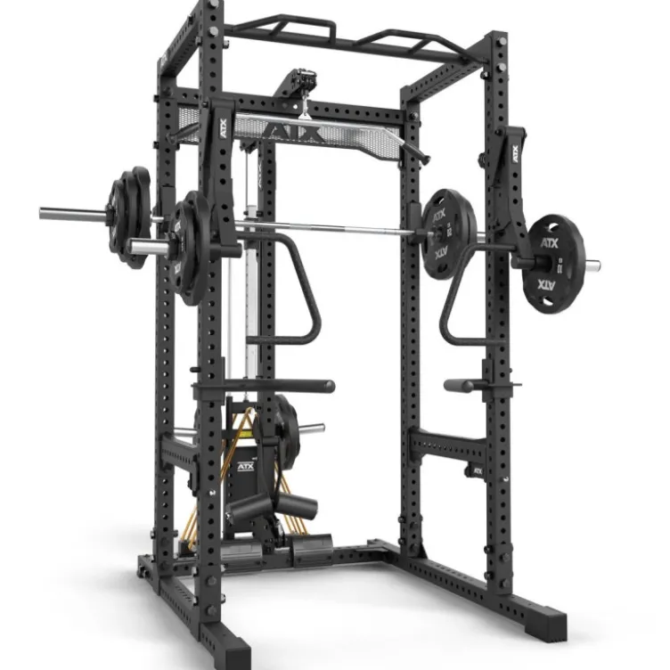 Rack à squat complet ATX avec station poulie à charge libre - Power rack Série 700
