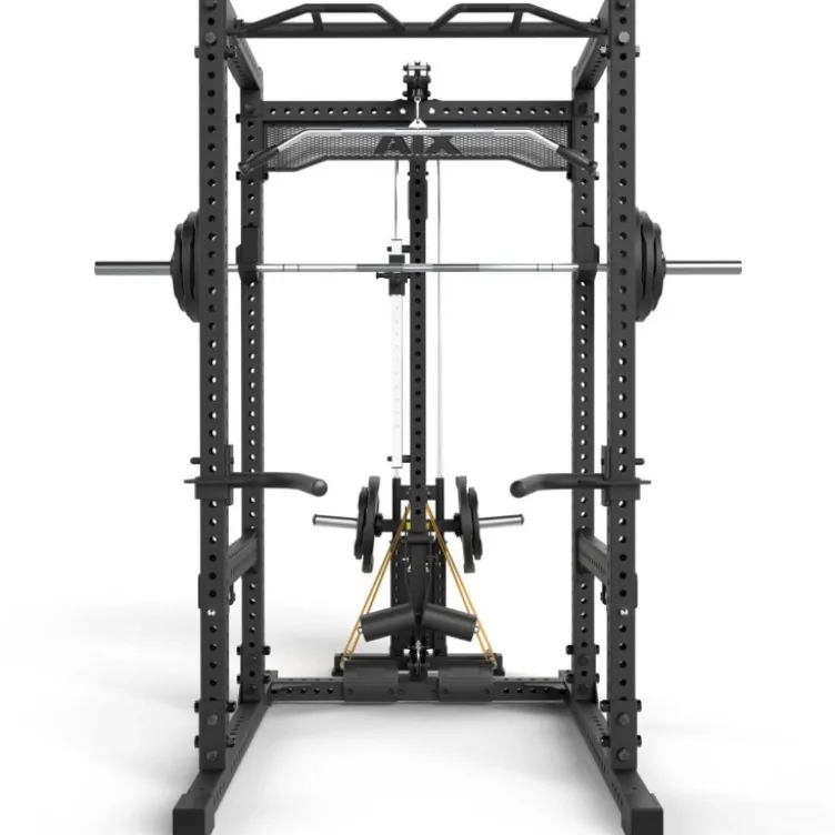 Rack à squat complet ATX avec station poulie à charge libre - Power rack Série 700