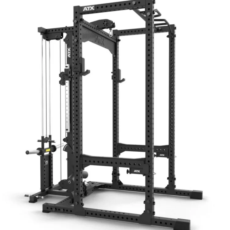 Rack à squat complet ATX avec station poulie à charge libre - Power rack Série 700