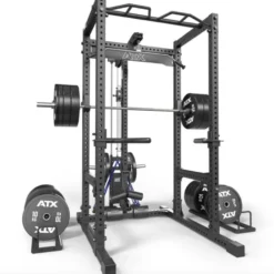 Rack à squat complet ATX avec station poulie à charge libre - Power rack Série 700
