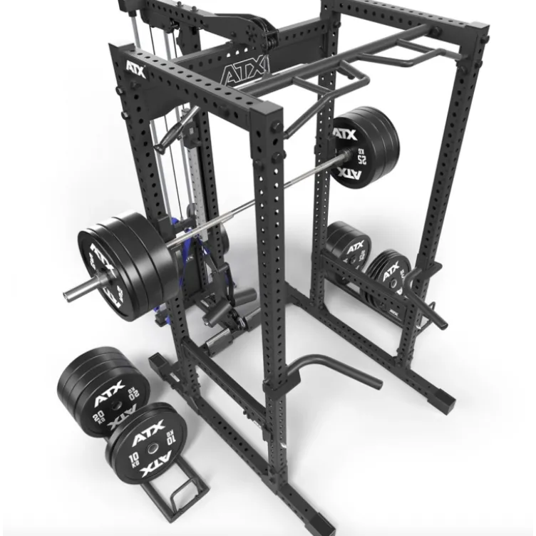 Rack à squat complet ATX avec station poulie à charge libre - Power rack Série 700