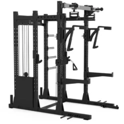 Rack à squat de musculation avec poulie réglable à charge guidée de 100 kg - Half Rack E50 Élite Séries Titanium Strength