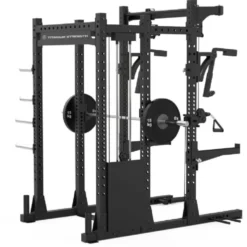 Rack à squat de musculation avec poulie réglable à charge guidée de 100 kg - Half Rack E50 Élite Séries Titanium Strength