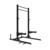 Rack à squat de musculation avec support de rangement et double barres de traction