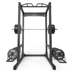 Rack à squat de musculation robuste avec capacité de charge extrême et barre de traction multigrip - ATX série 700 2.0