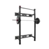 Rack à squat à fixation murale pliable et rabattable avec barre de traction pour home gym