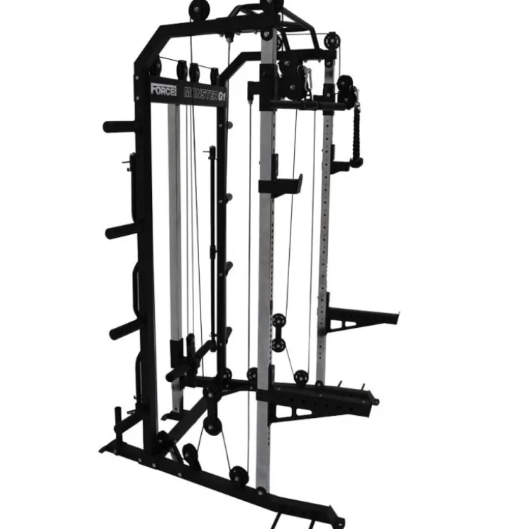 Rack à squat Multi-équipé Monster G1 3 en 1 Force USA - Inclus de multiples accessoires