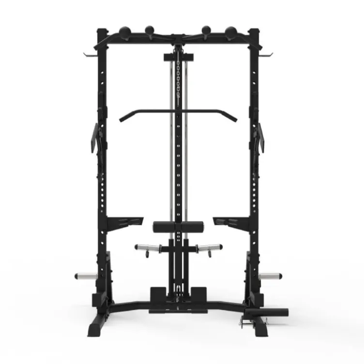Rack à squat à poulie avec accessoires de musculation multiples et barre de traction pour homegym - Titanium Strength AX60