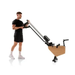 Rameur de cardio éco-conçu et pliable avec rail de 117 cm et 20 programmes de formation - 16 niveaux d'intensité